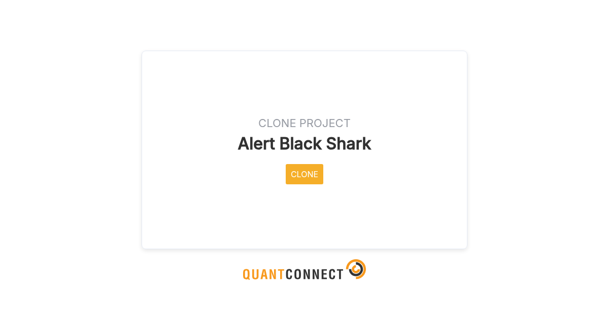 QuantConnect Shared Backtest Result - Alert Black Shark